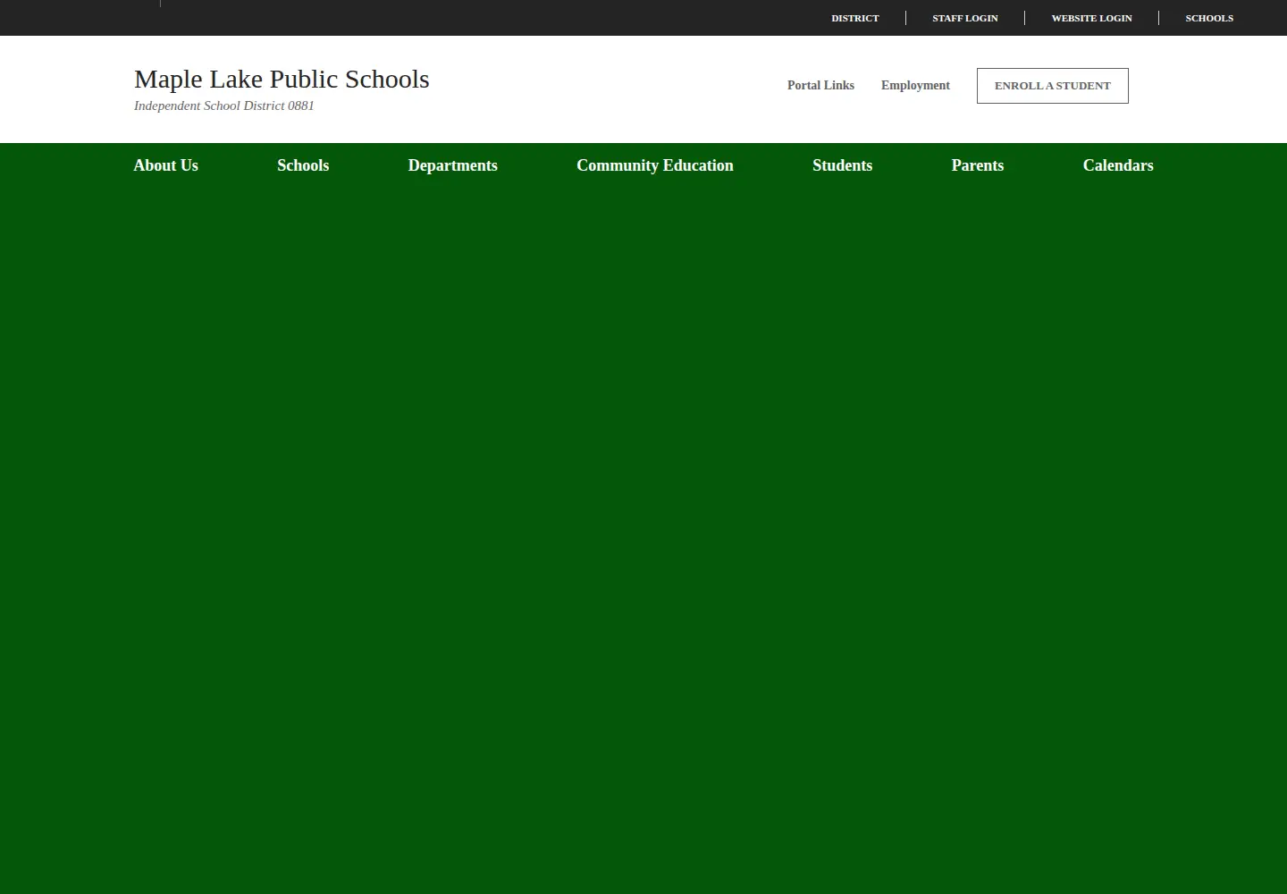 Screenshot of maplelake.k12.mn.us