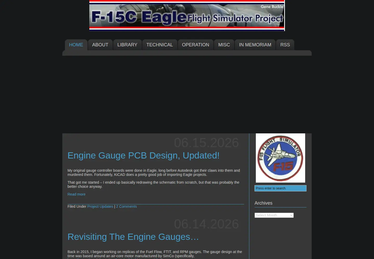 Screenshot of f15sim.com