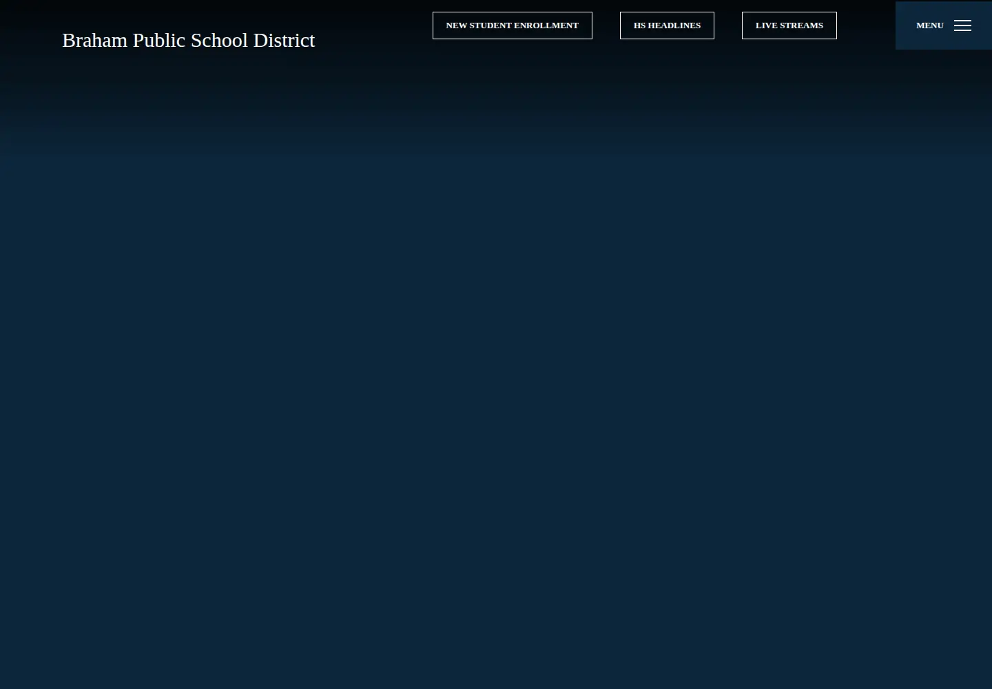 Captured homepage of braham.k12.mn.us in the current scan