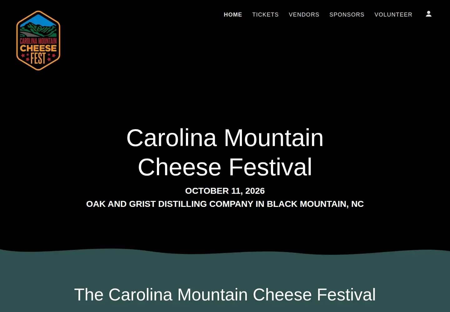 Captured homepage of mountaincheesefest.com in the current scan