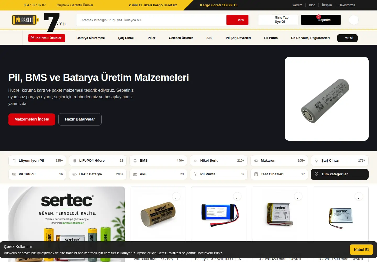 Captured homepage of pilpaketi.com in the current scan