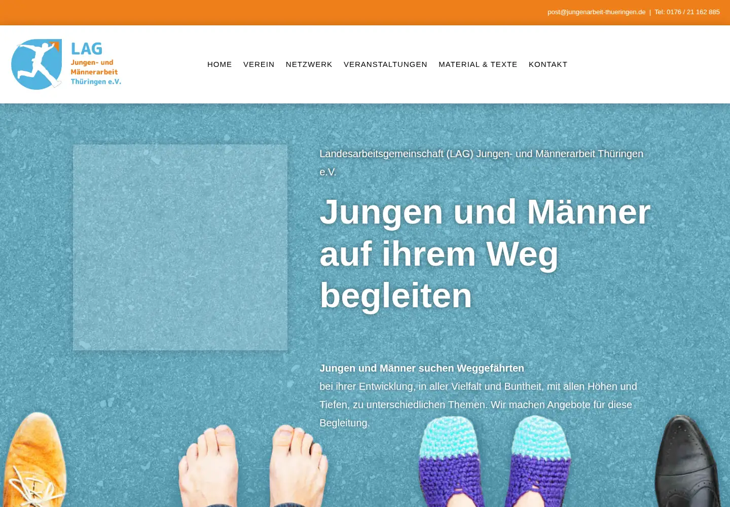Screenshot of jungenarbeit-thueringen.de