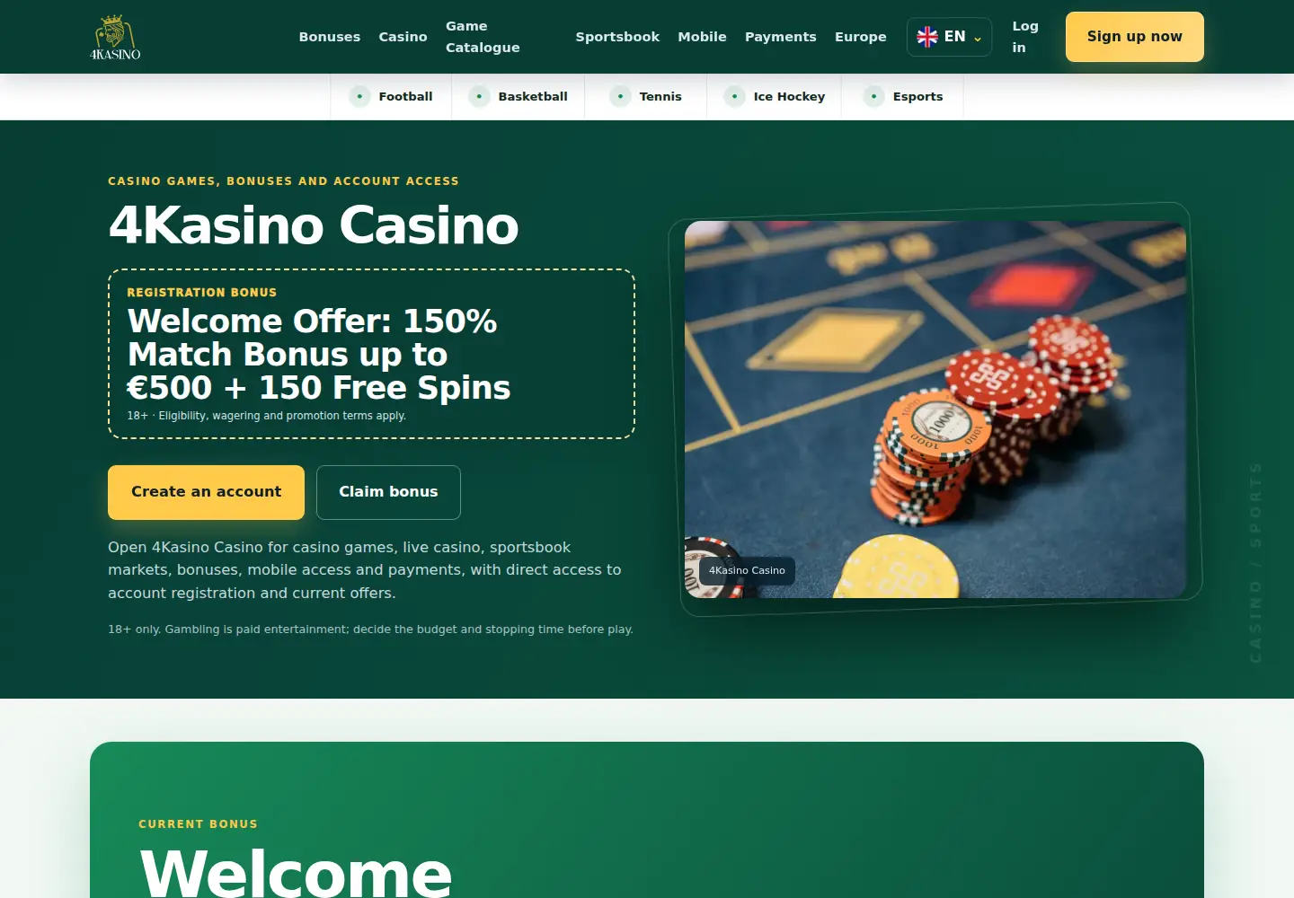 Screenshot of 4kasino.eu
