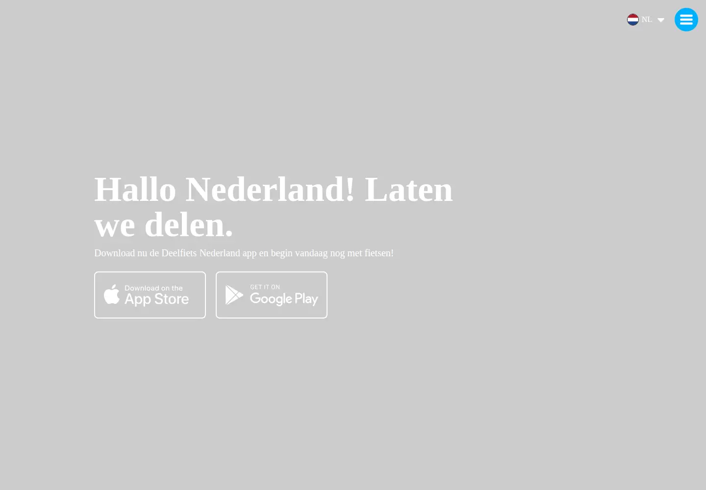Captured homepage of deelfietsnederland.nl in the current scan