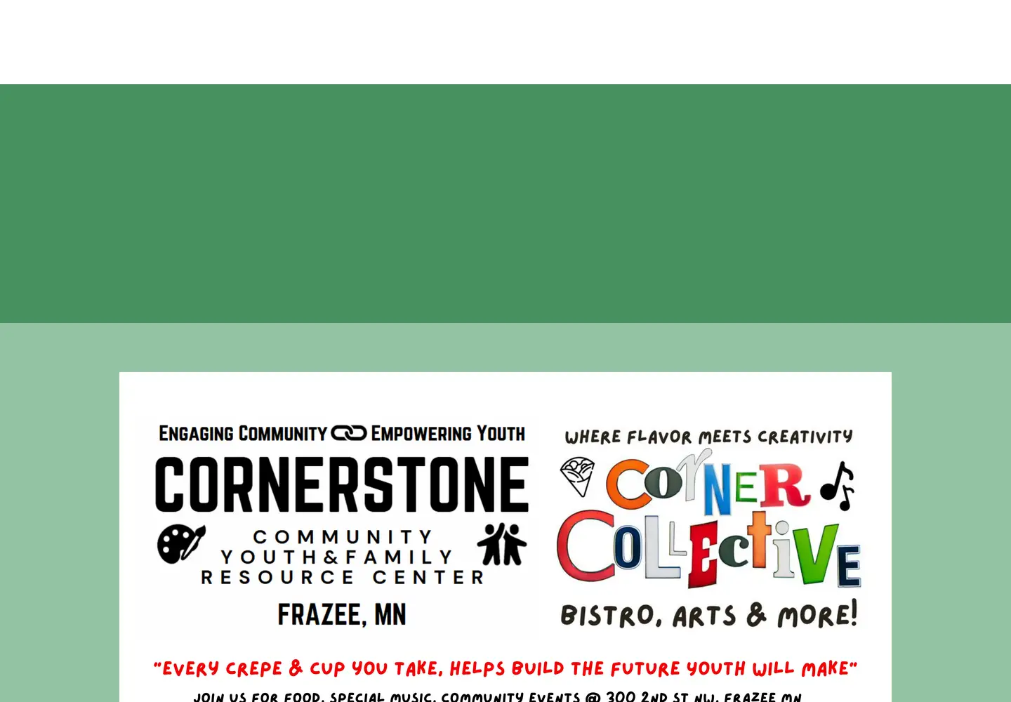 Screenshot of cornerstonefrazee.org