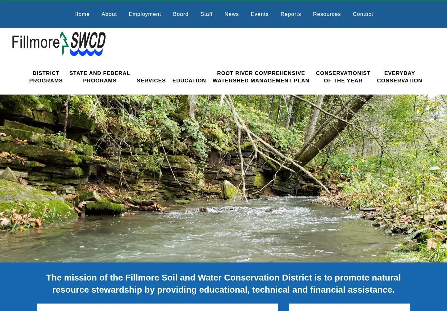 Screenshot of fillmoreswcd.org
