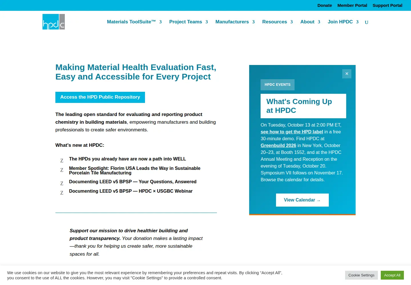 Captured homepage of hpdcollaborative.org in the current scan
