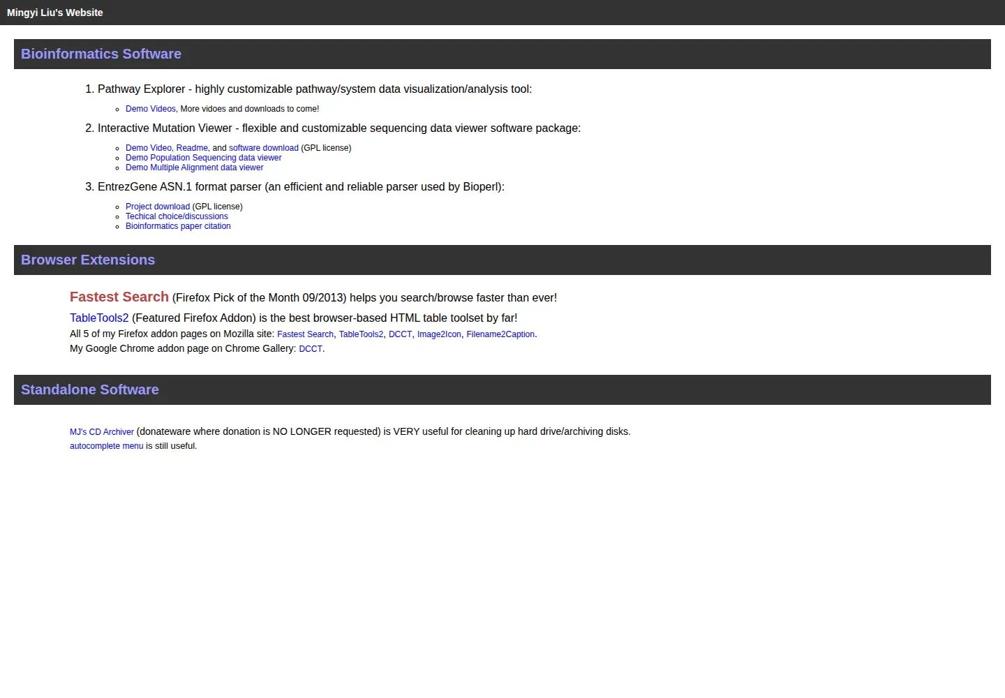 Captured homepage of mingyi.org in the current scan