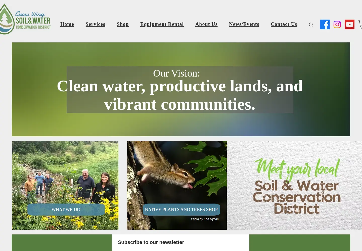 Captured homepage of cwswcd.org in the current scan