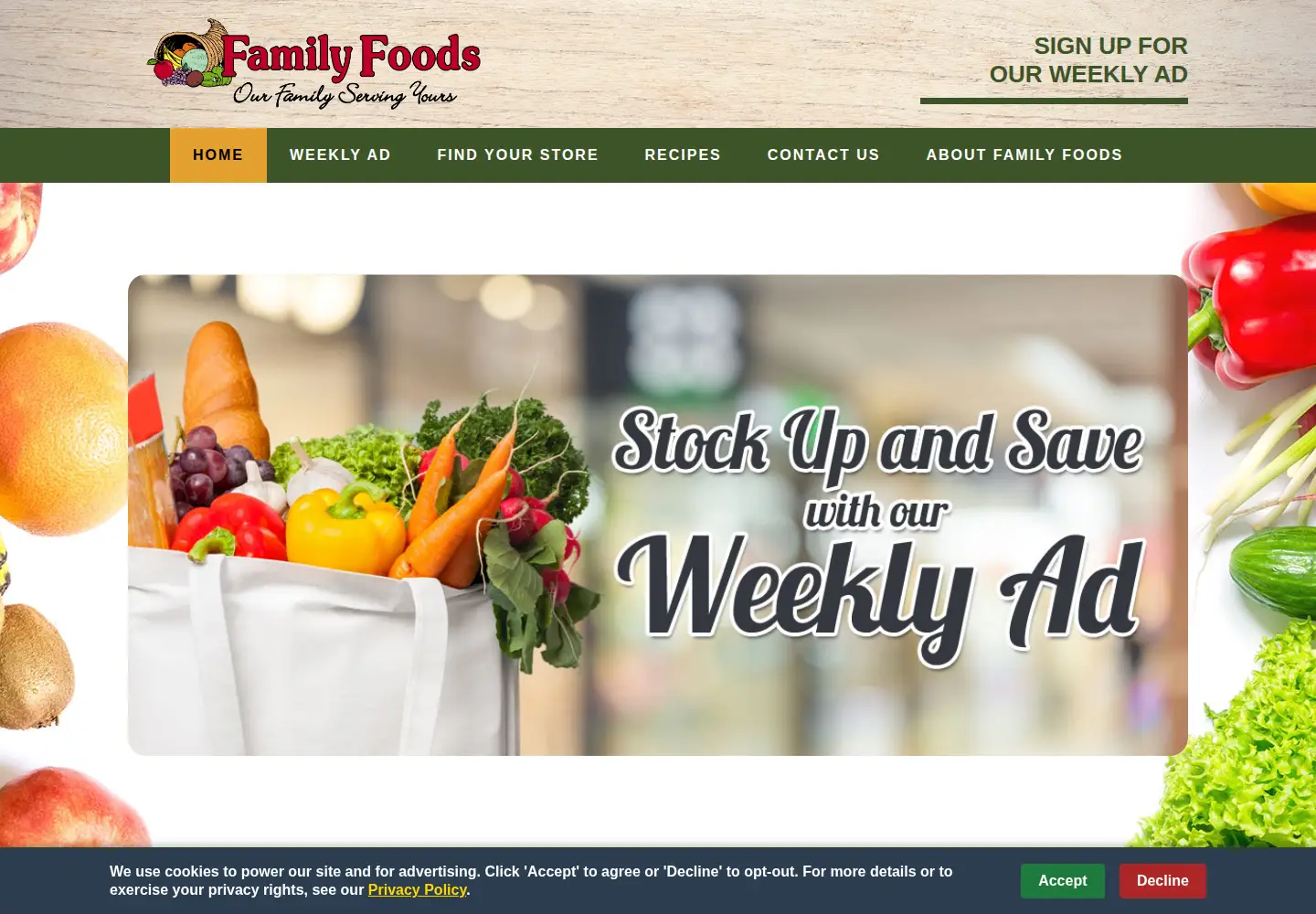 Screenshot of familyfoodsstores.com
