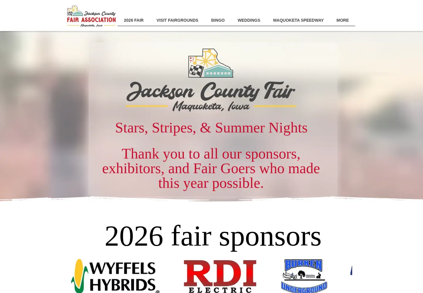 Screenshot of jacksoncountyiowafair.com