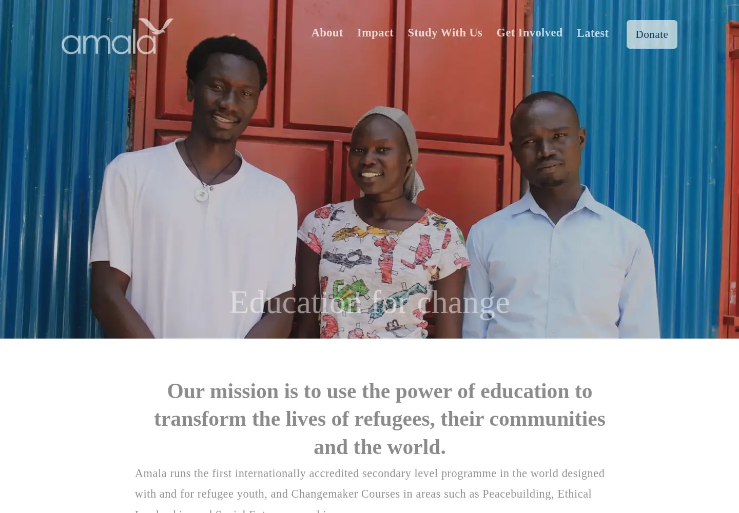 Screenshot of amalaeducation.org
