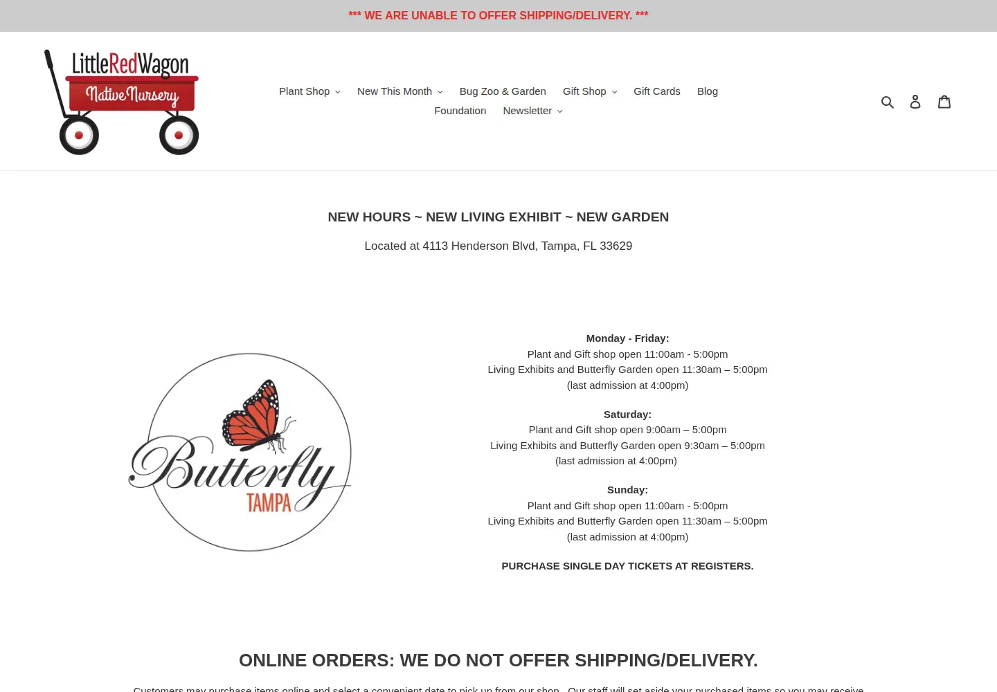 Captured homepage of littleredwagonnativenursery.com in the current scan