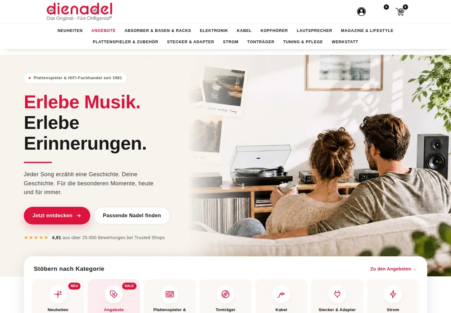 Screenshot of dienadel.de