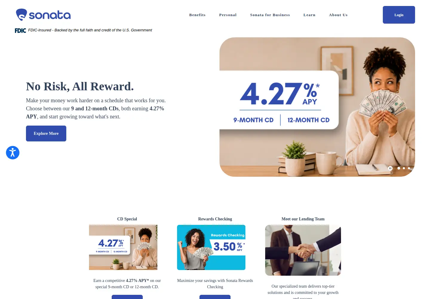 Captured homepage of sonatabank.com in the current scan