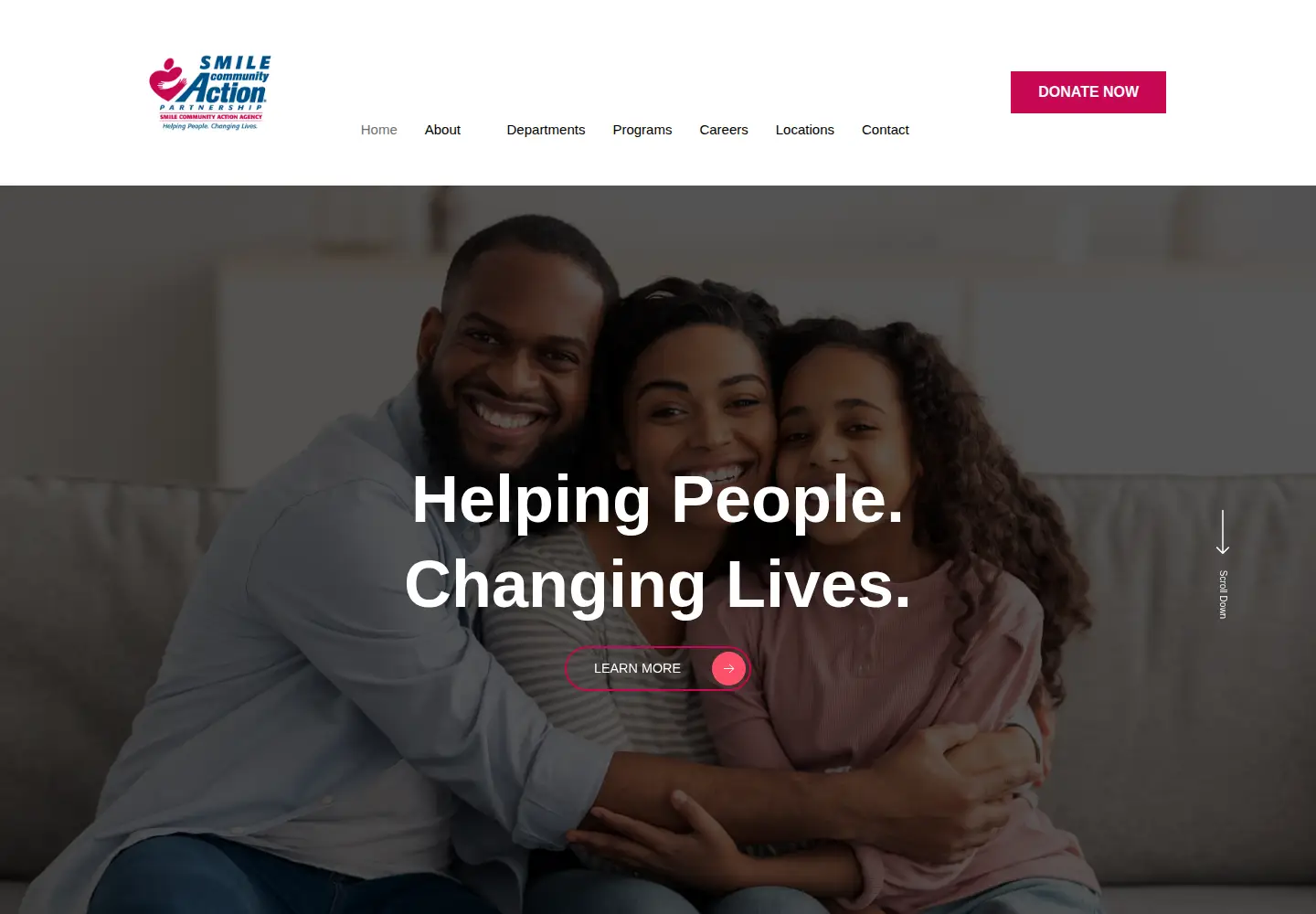 Captured homepage of smilecaa.org in the current scan