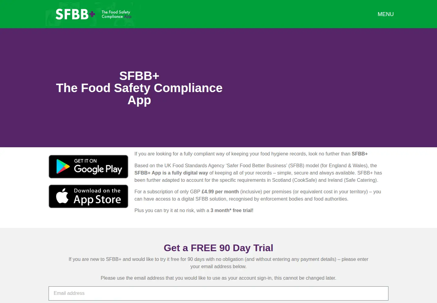 Screenshot of sfbbplus.co.uk
