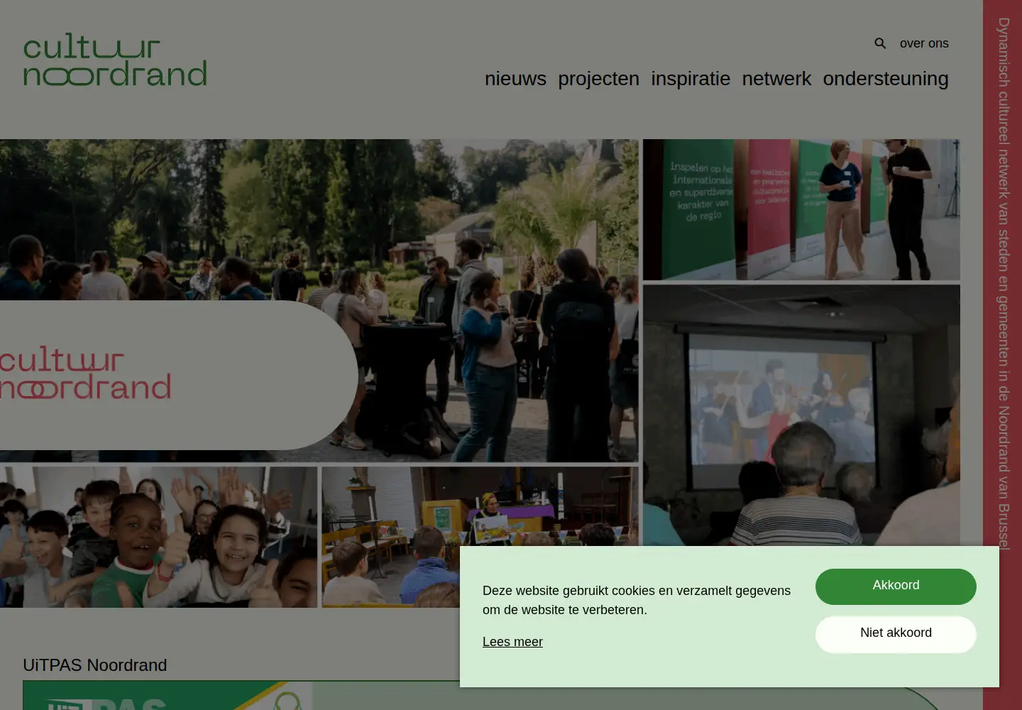 Captured homepage of cultuurnoordrand.be in the current scan