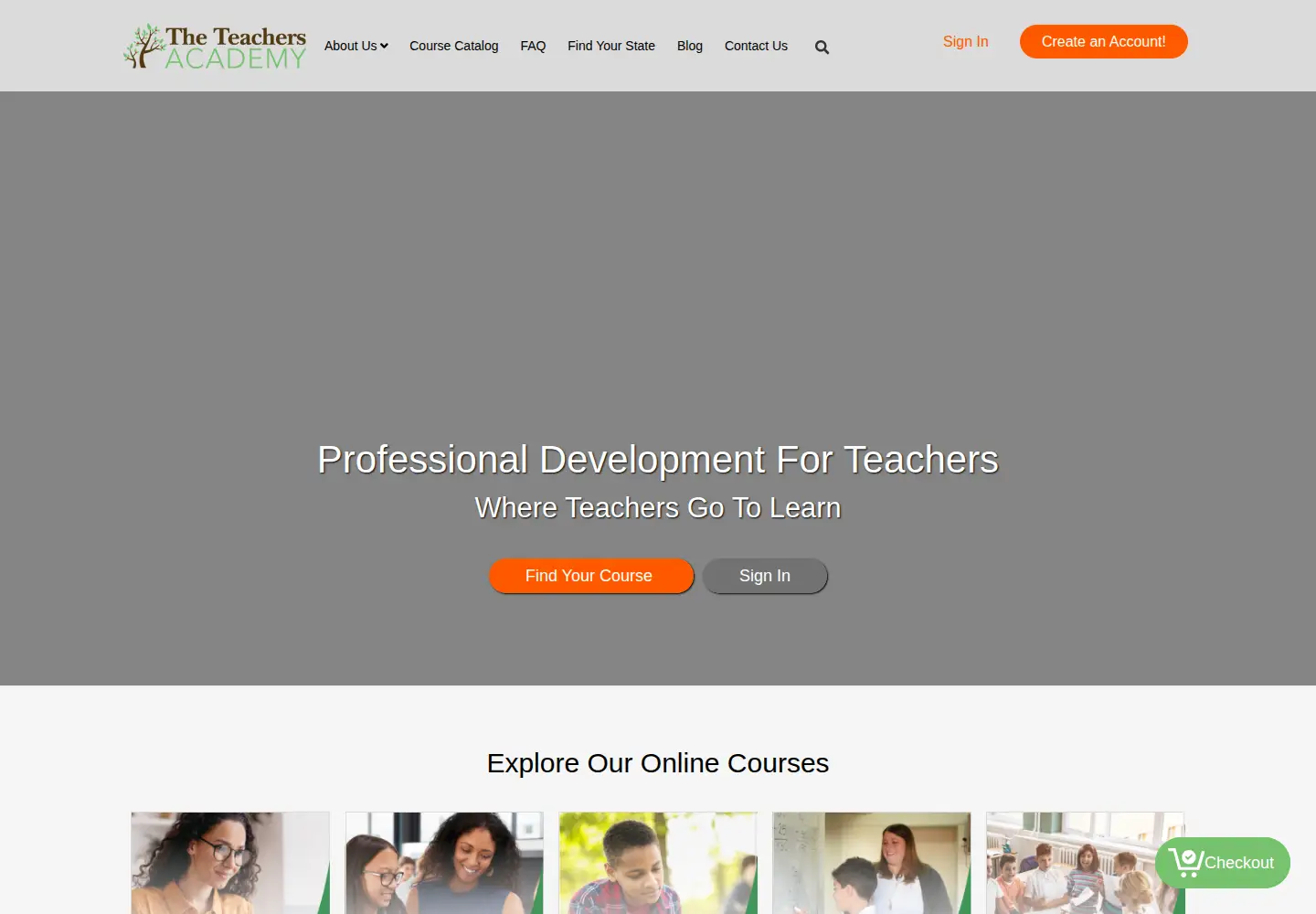 Captured homepage of theteachersacademy.com in the current scan