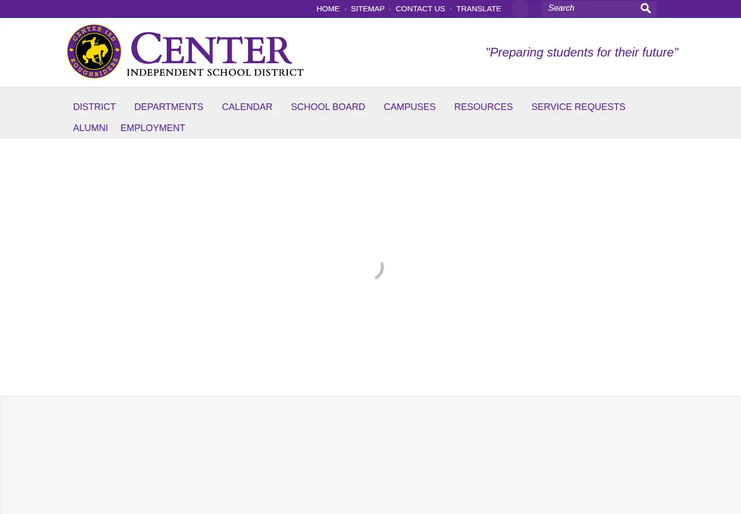 Captured homepage of centerisd.org in the current scan