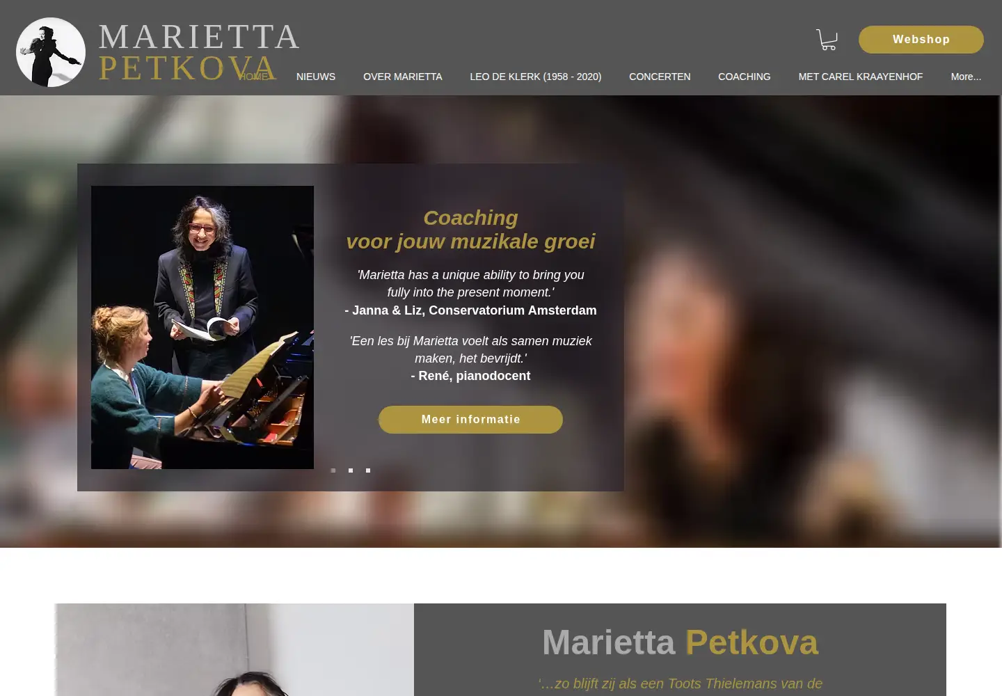 Captured homepage of mariettapetkova.rocks in the current scan