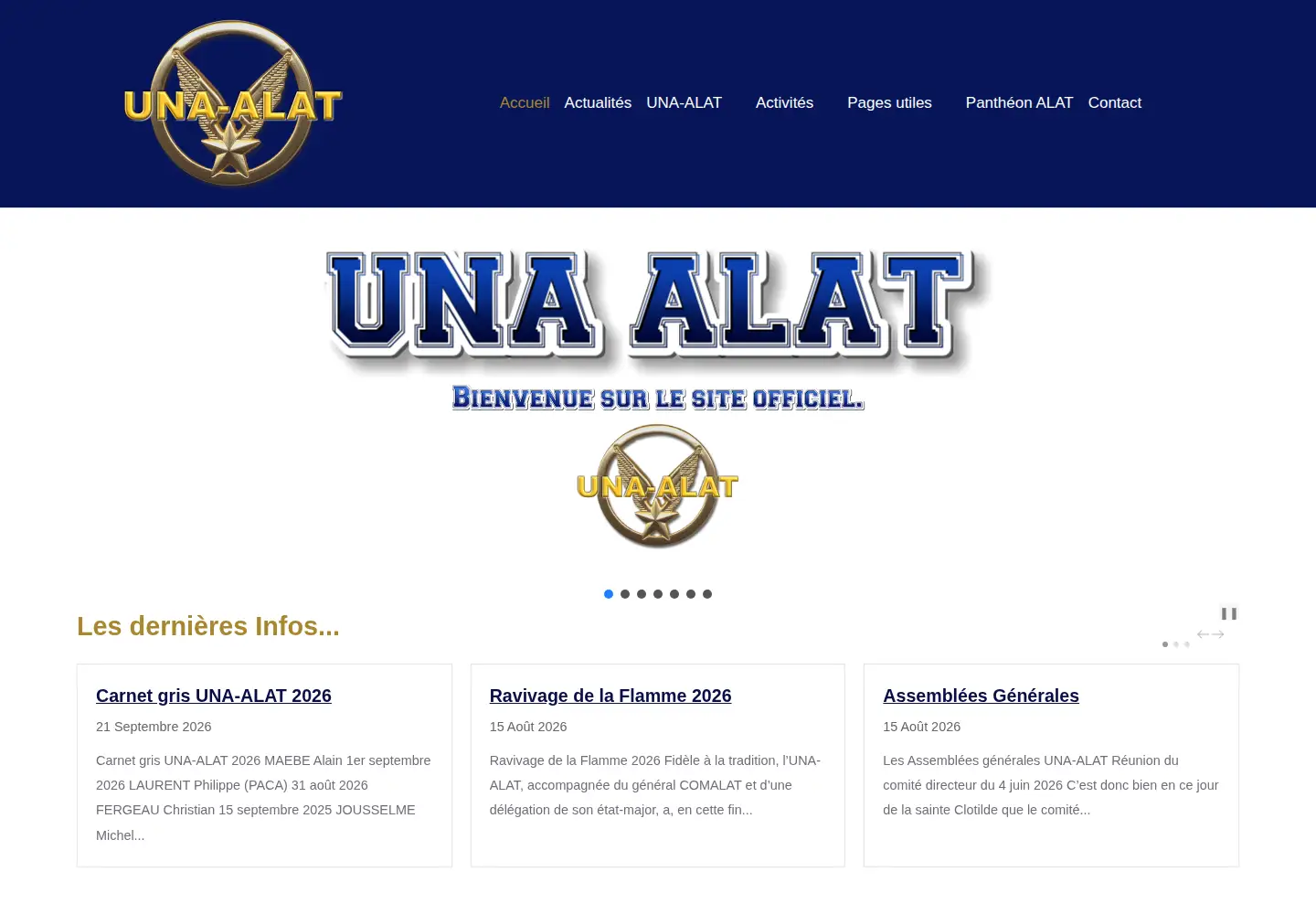 Captured homepage of unaalat.fr in the current scan