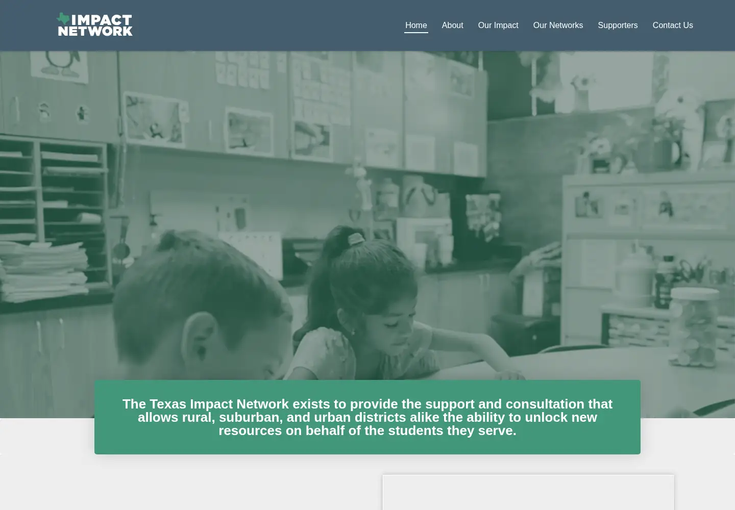 Screenshot of texasimpactnetwork.org