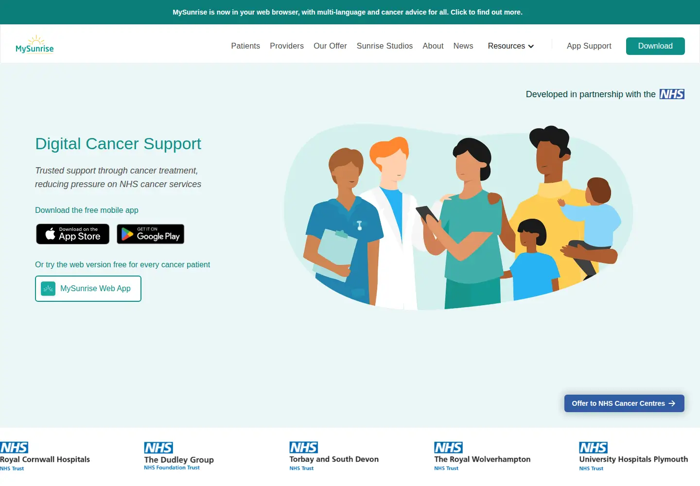 Screenshot of mysunrise.co.uk