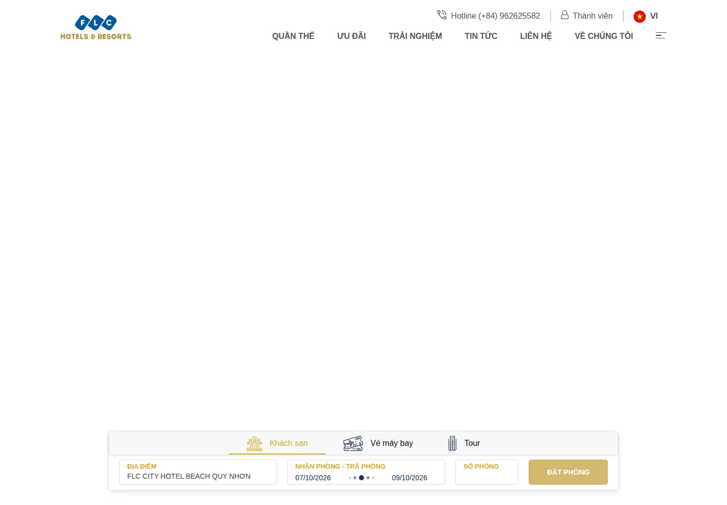 Captured homepage of flchotelsresorts.com in the current scan