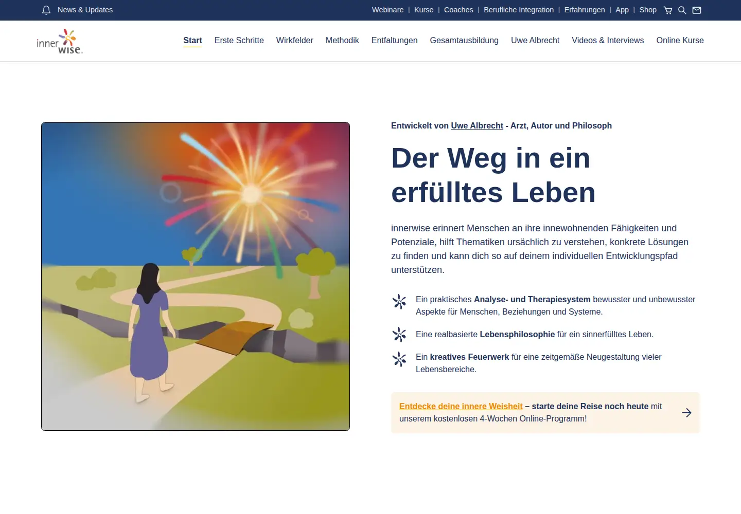 Captured homepage of innerwise.com in the current scan