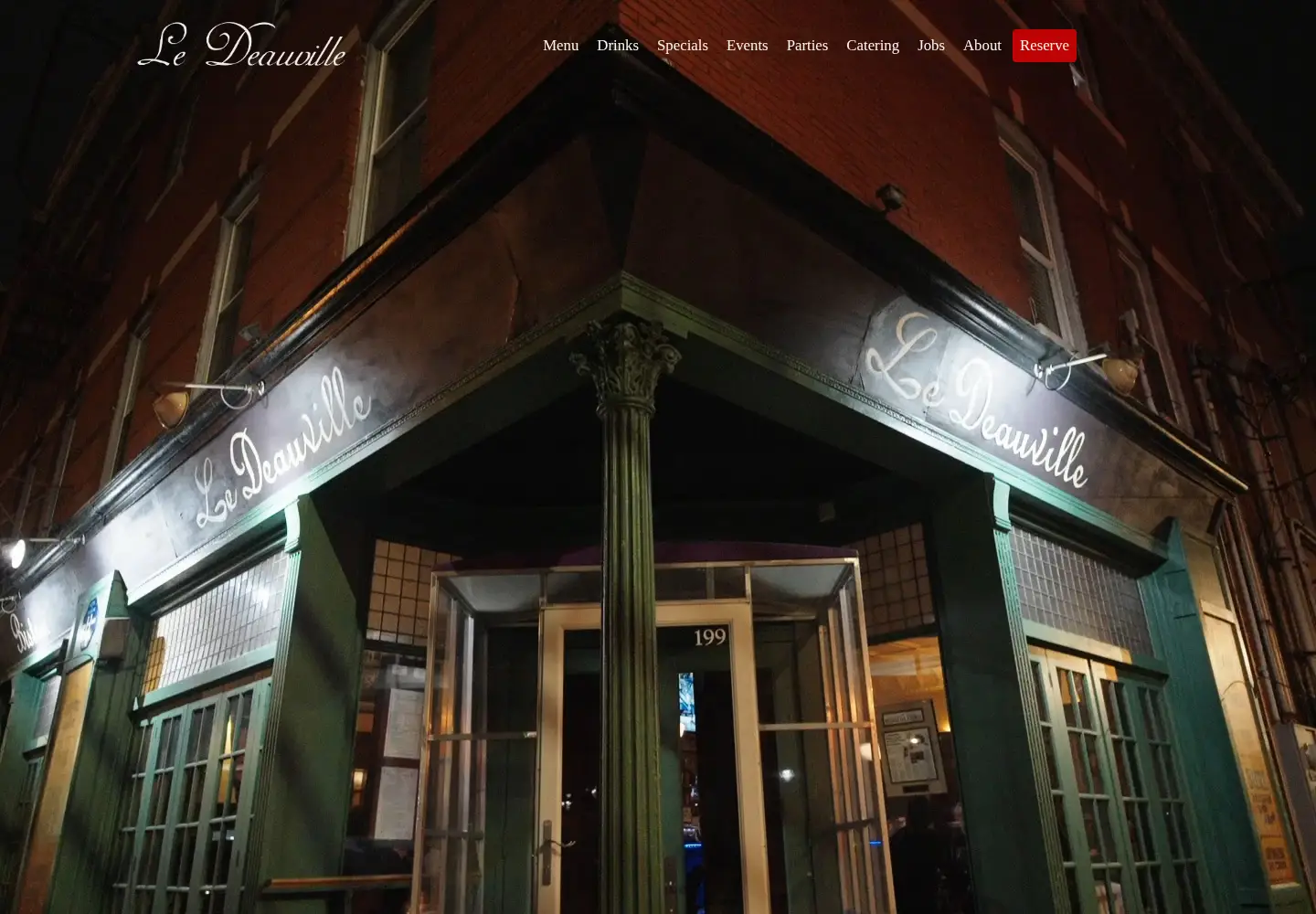 Screenshot of ledeauvillebistro.com