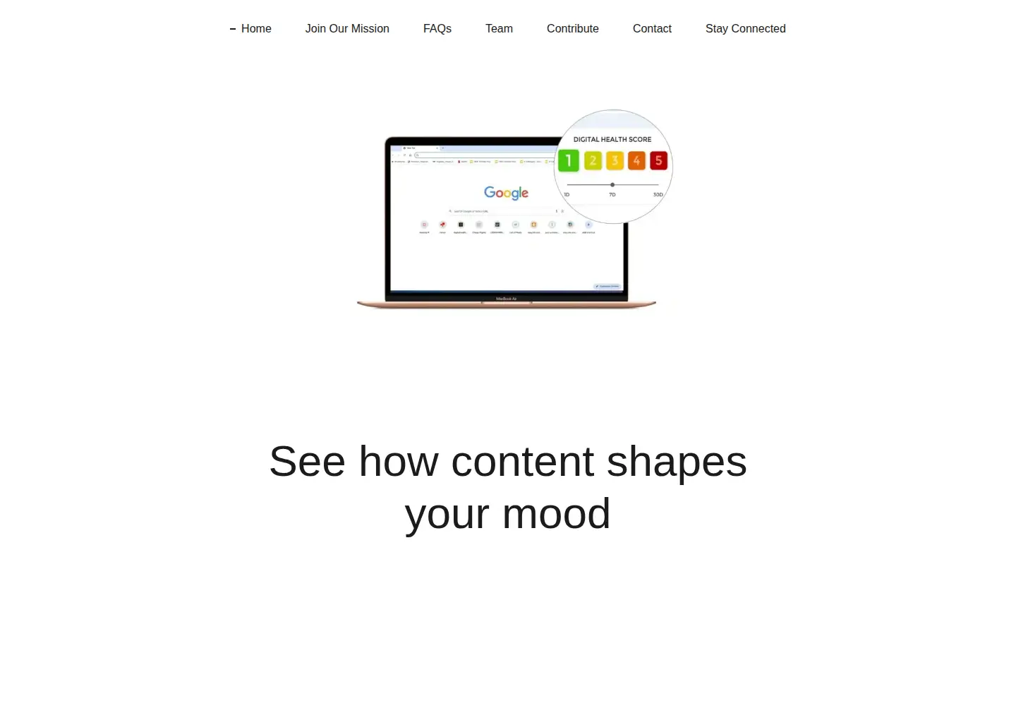Captured homepage of digitalhealthscore.io in the current scan