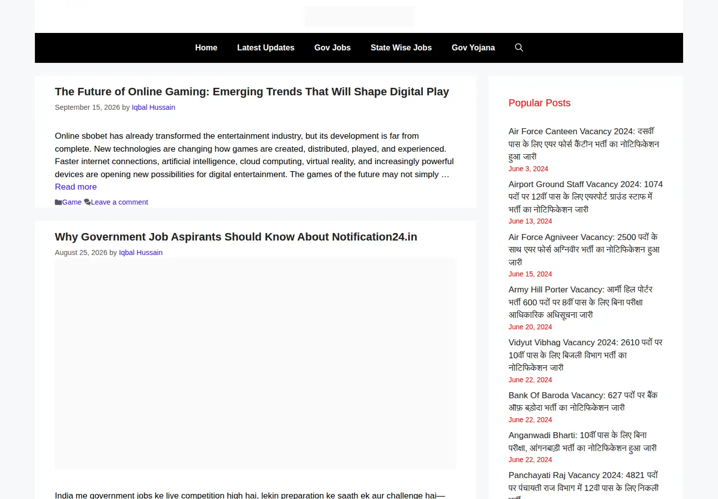 Screenshot of jobnotificator.com