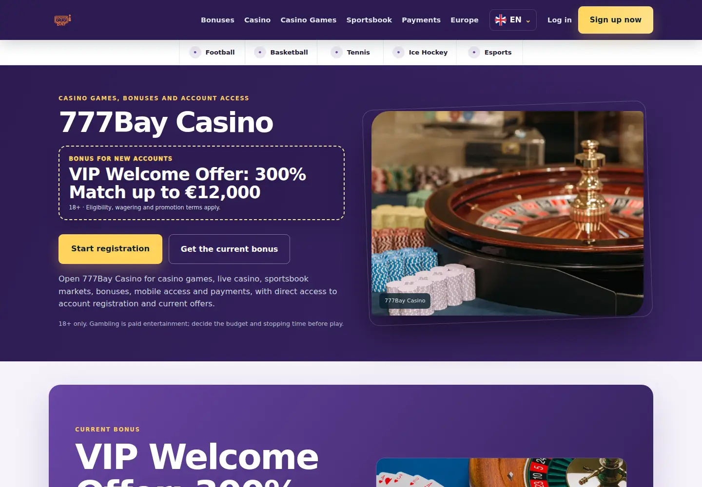 Screenshot of 777bay.eu