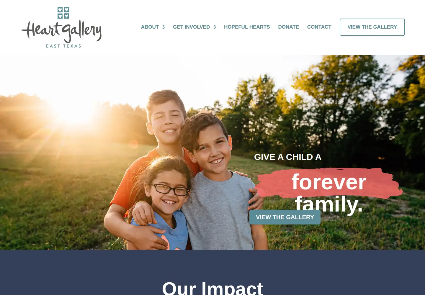 Screenshot of heartgalleryetx.org