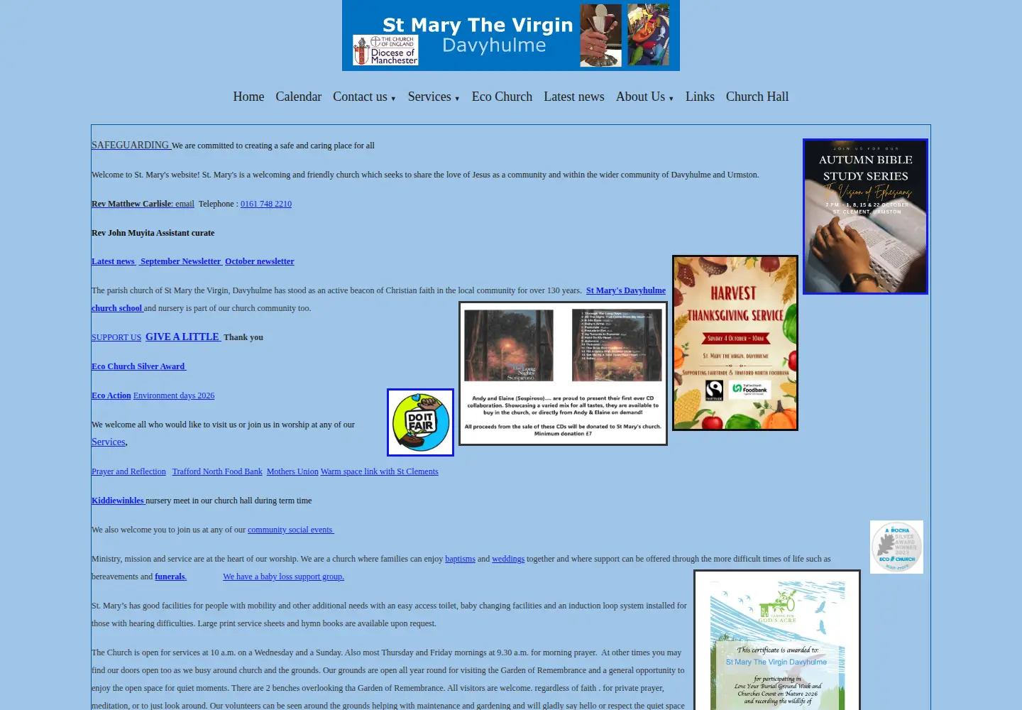 Screenshot of stmarysdavyhulme.org