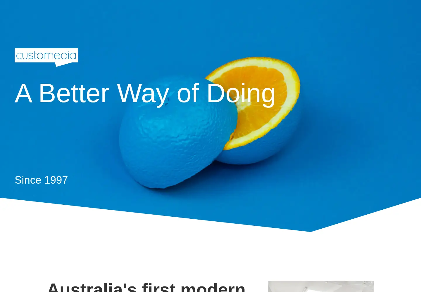 Screenshot of customedia.com.au