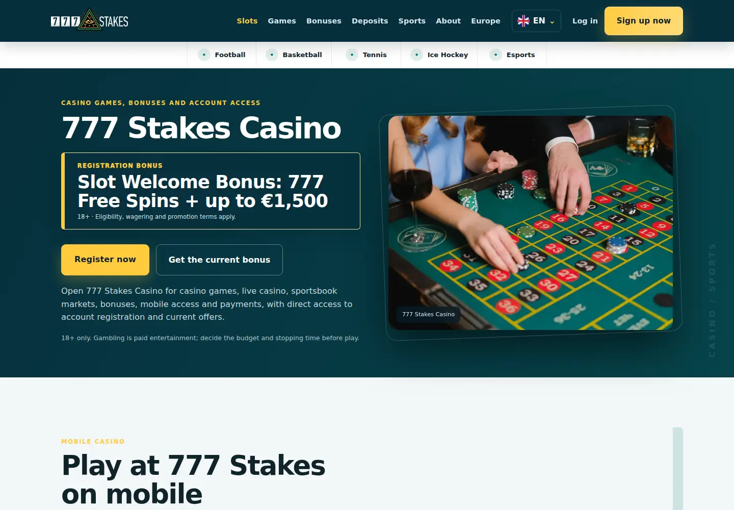 Screenshot of 777stakes.eu