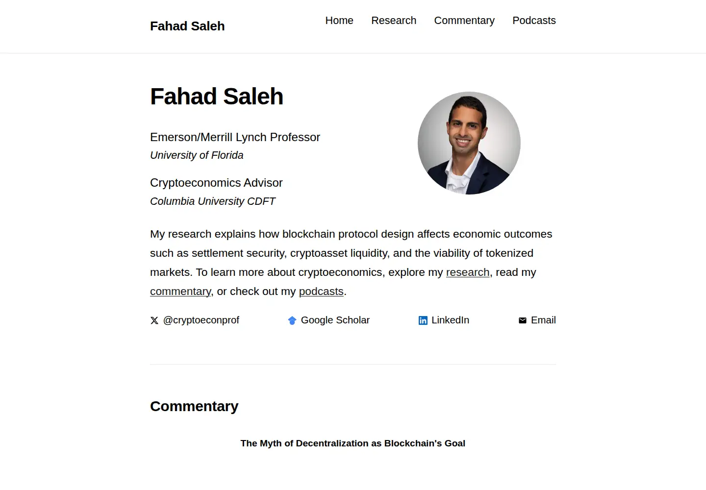 Screenshot of cryptoeconprof.com