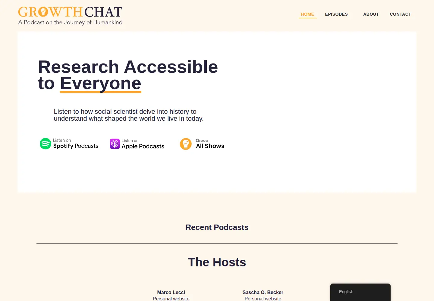 Captured homepage of growth-chat.com in the current scan