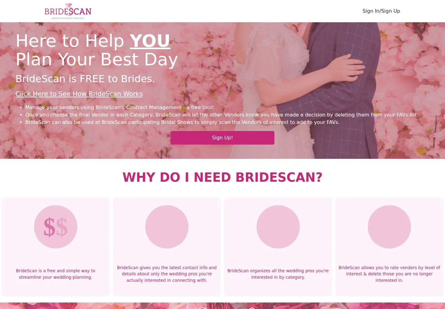 Screenshot of bridescan.com