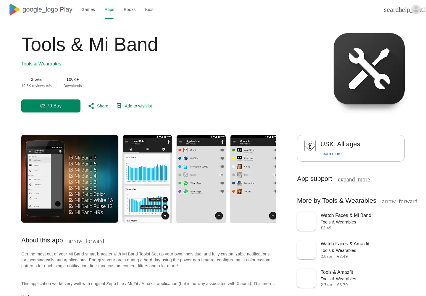 Captured homepage of mibandtools.com in the current scan
