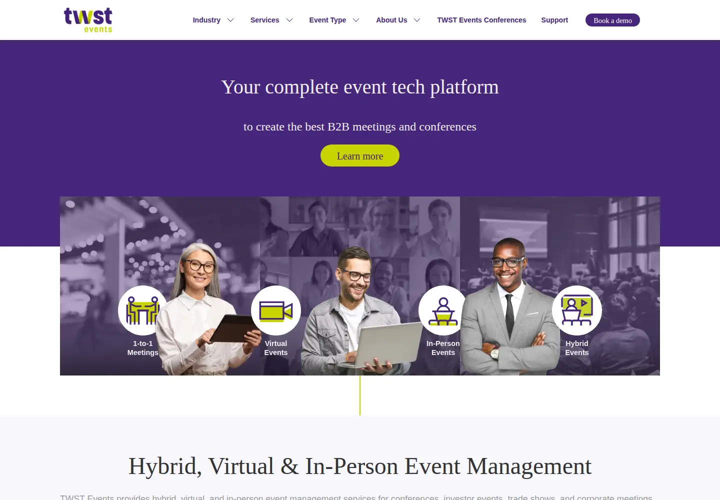 Screenshot of twstevents.com