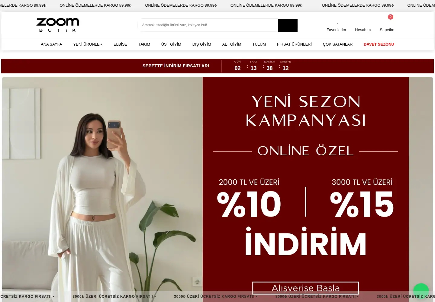 Captured homepage of zoombutik.com in the current scan