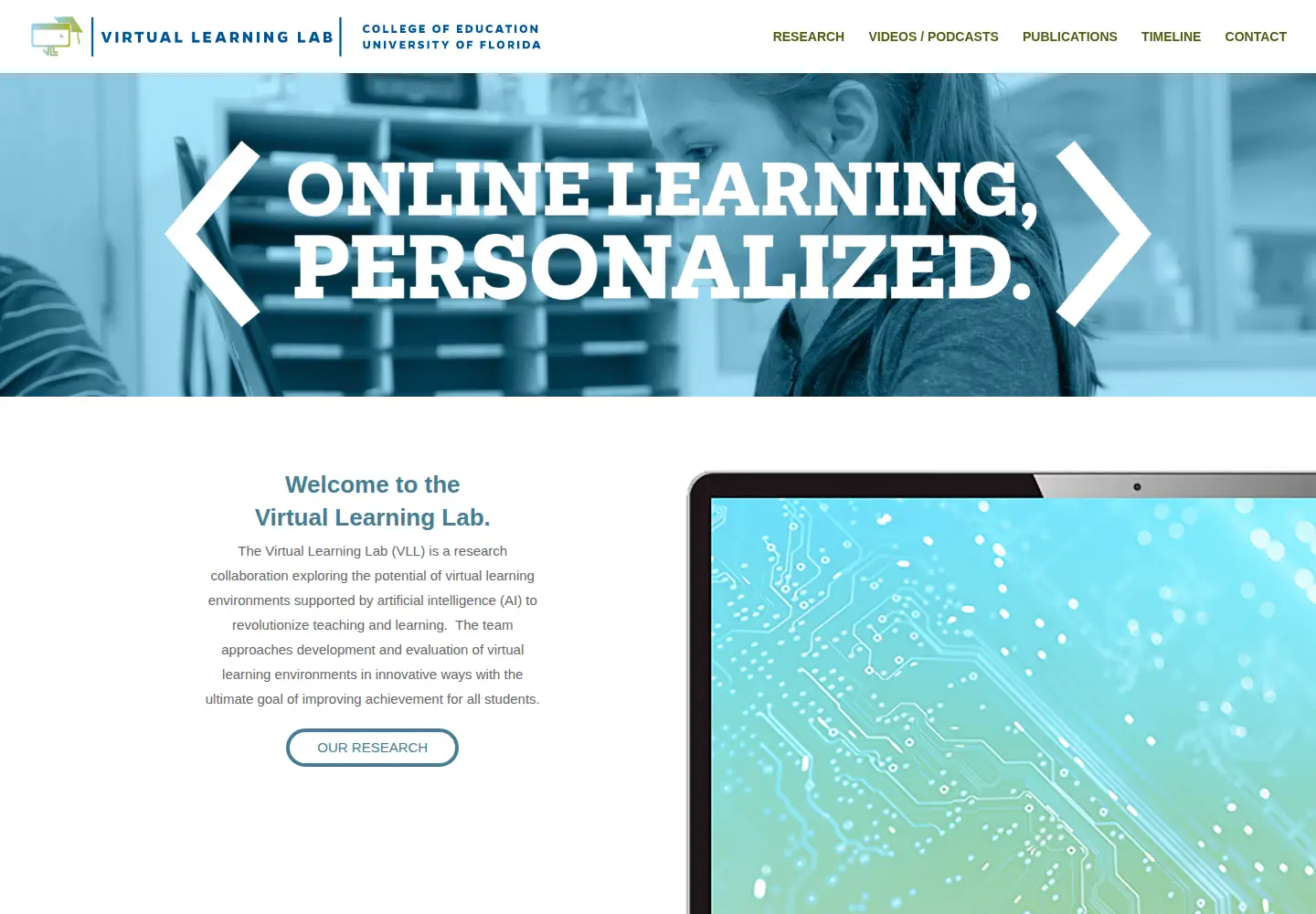 Screenshot of virtuallearninglab.org