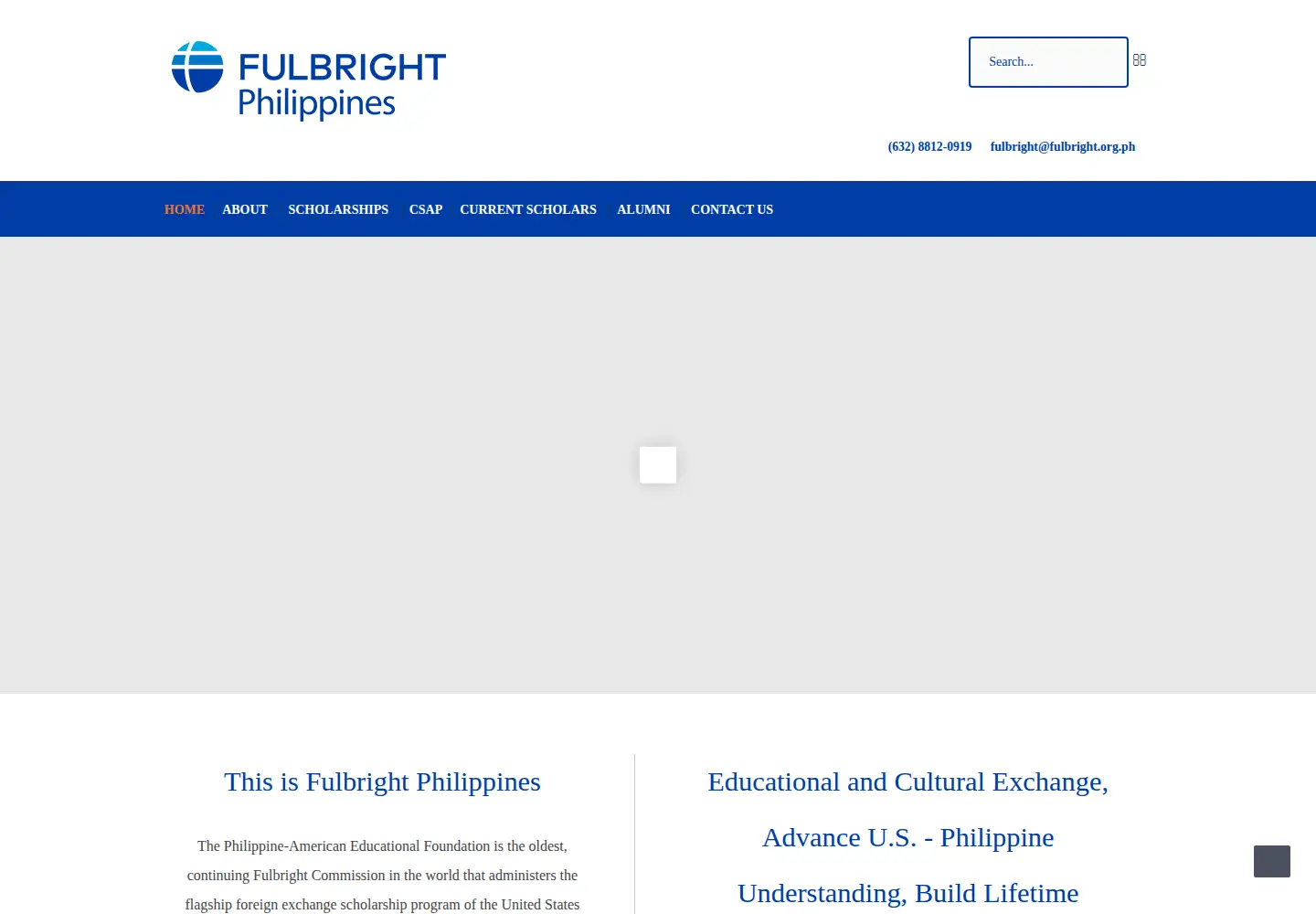 Screenshot of fulbright.org.ph