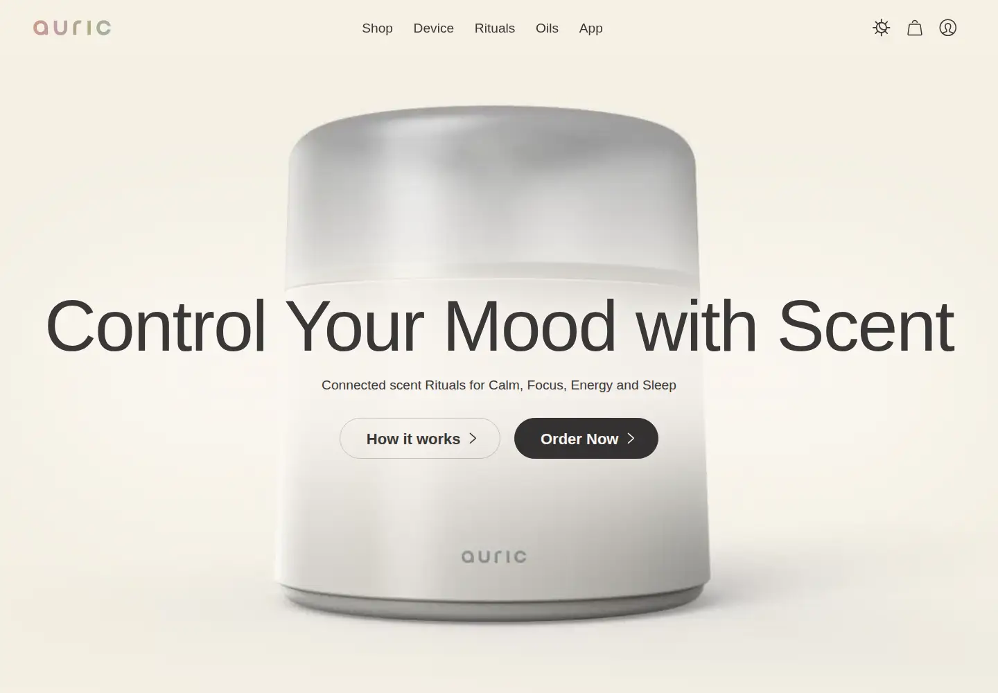 Captured homepage of auric.au in the current scan