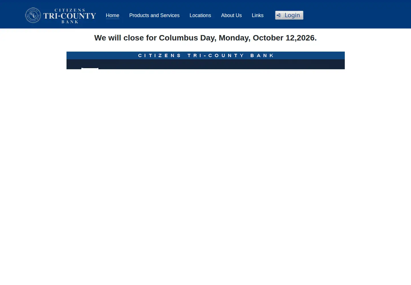 Captured homepage of ctcbonline.com in the current scan