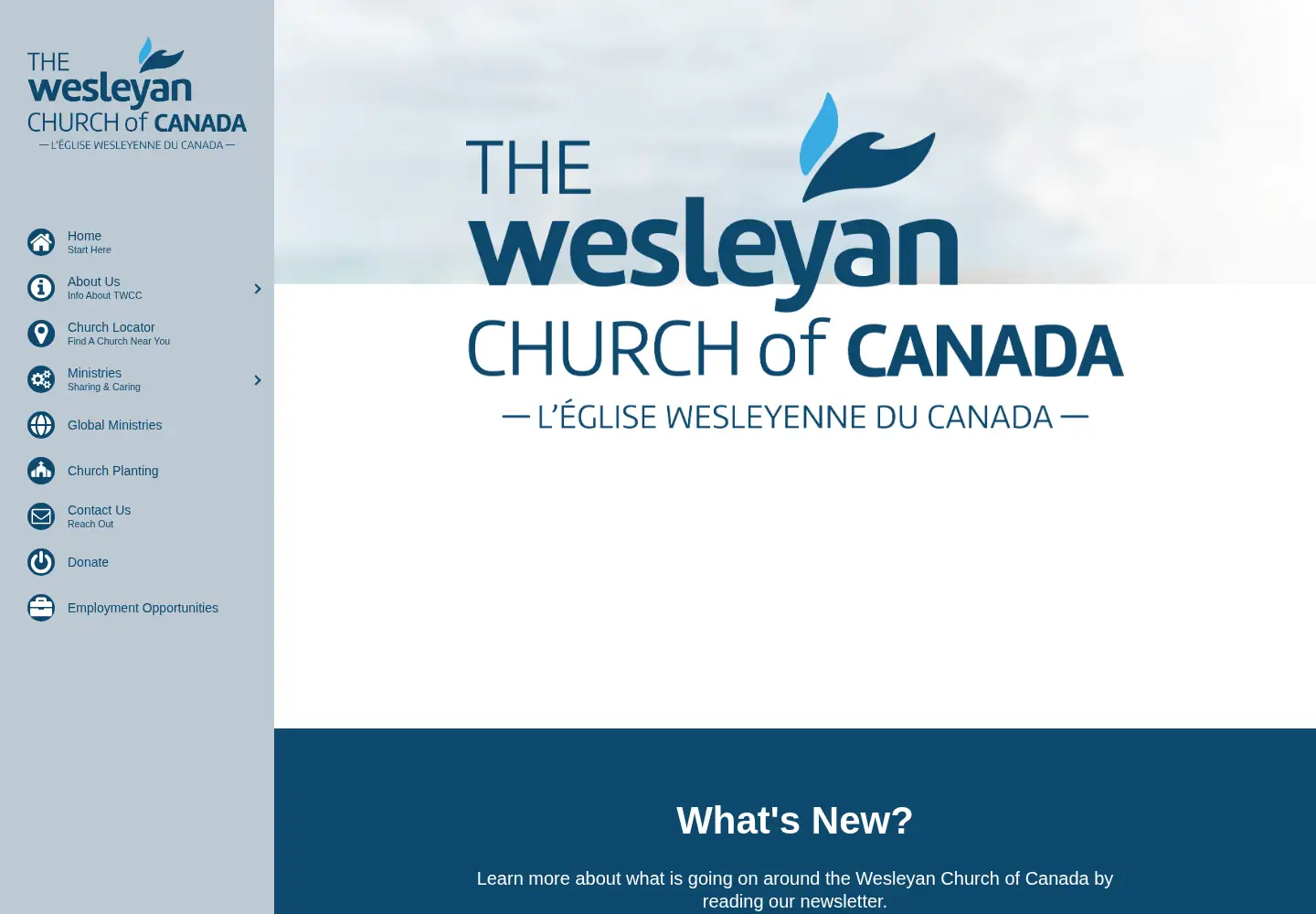 Captured homepage of wesleyan.ca in the current scan