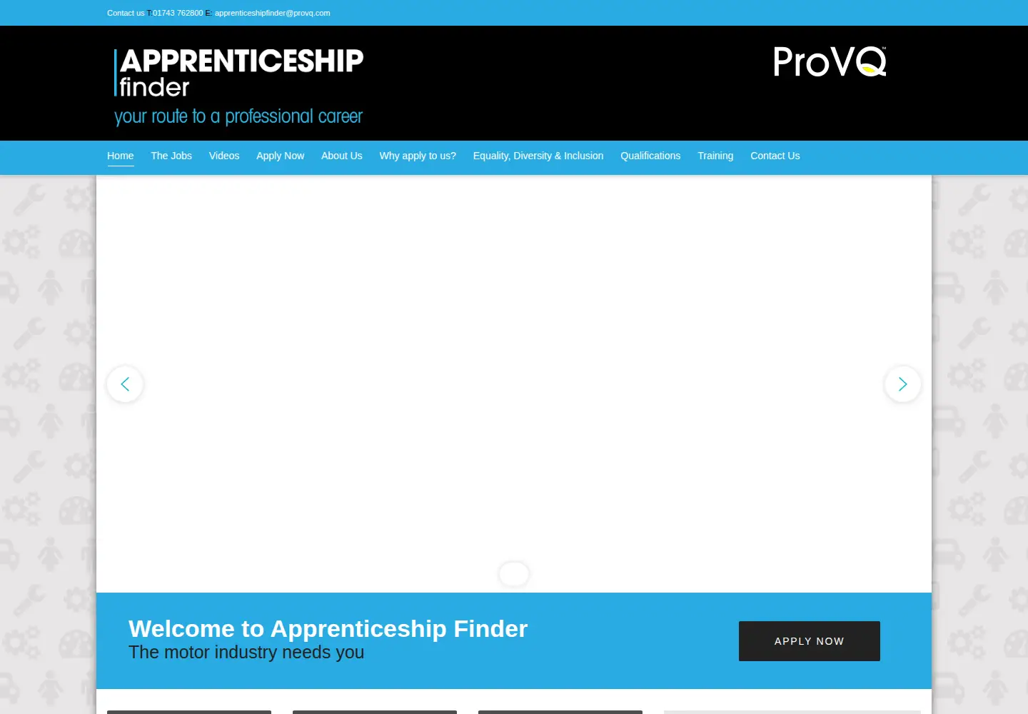 Captured homepage of apprenticeshipfinder.co.uk in the current scan
